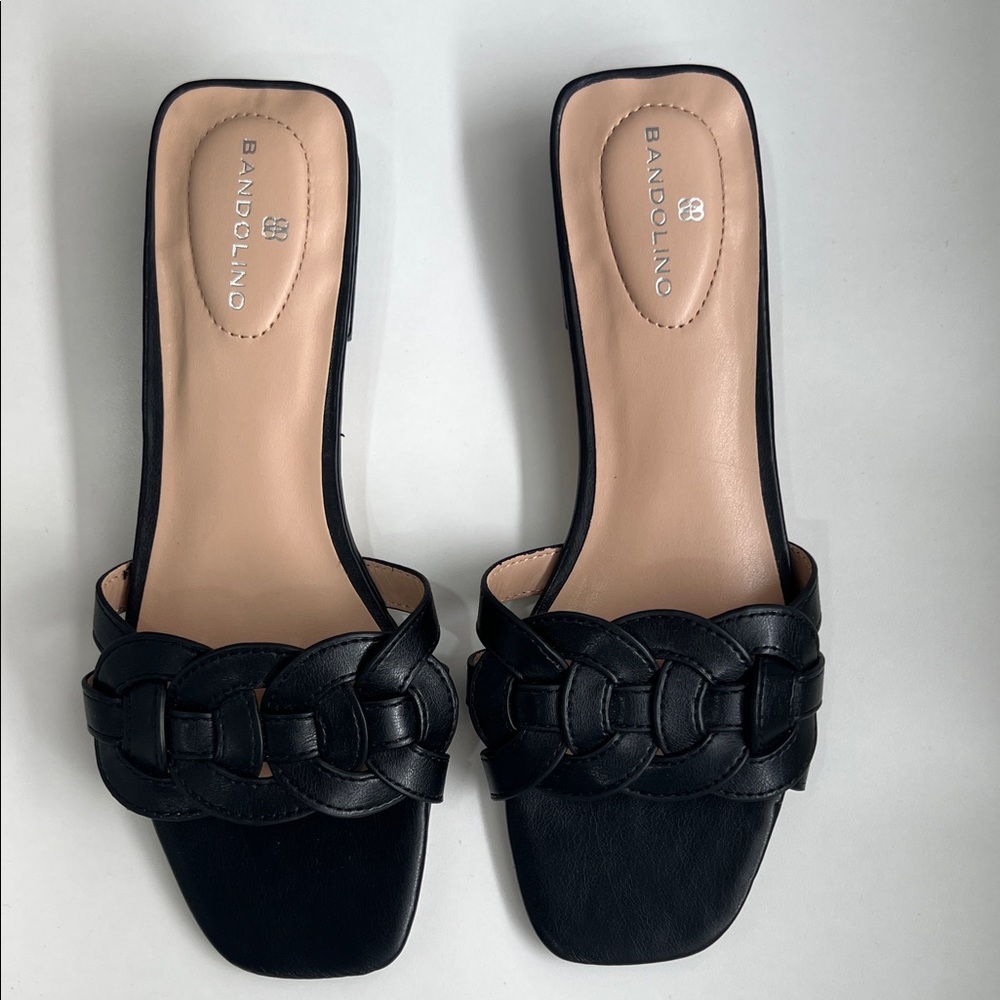 Bandolino Black Woven Strap Sandals